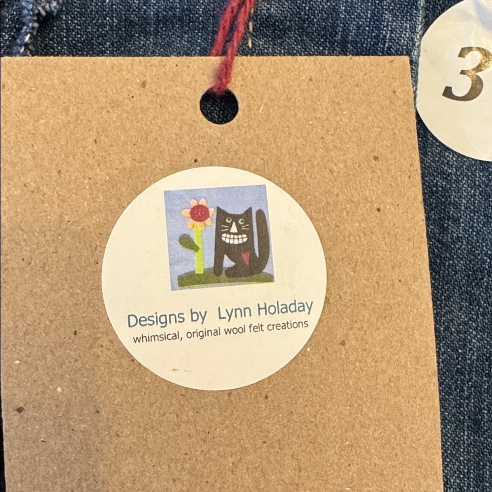 Handmade! Old Navy Kids Blue Denim Jacket with Fun Wool Felt Patches, sz 3T - Picture 5 of 8